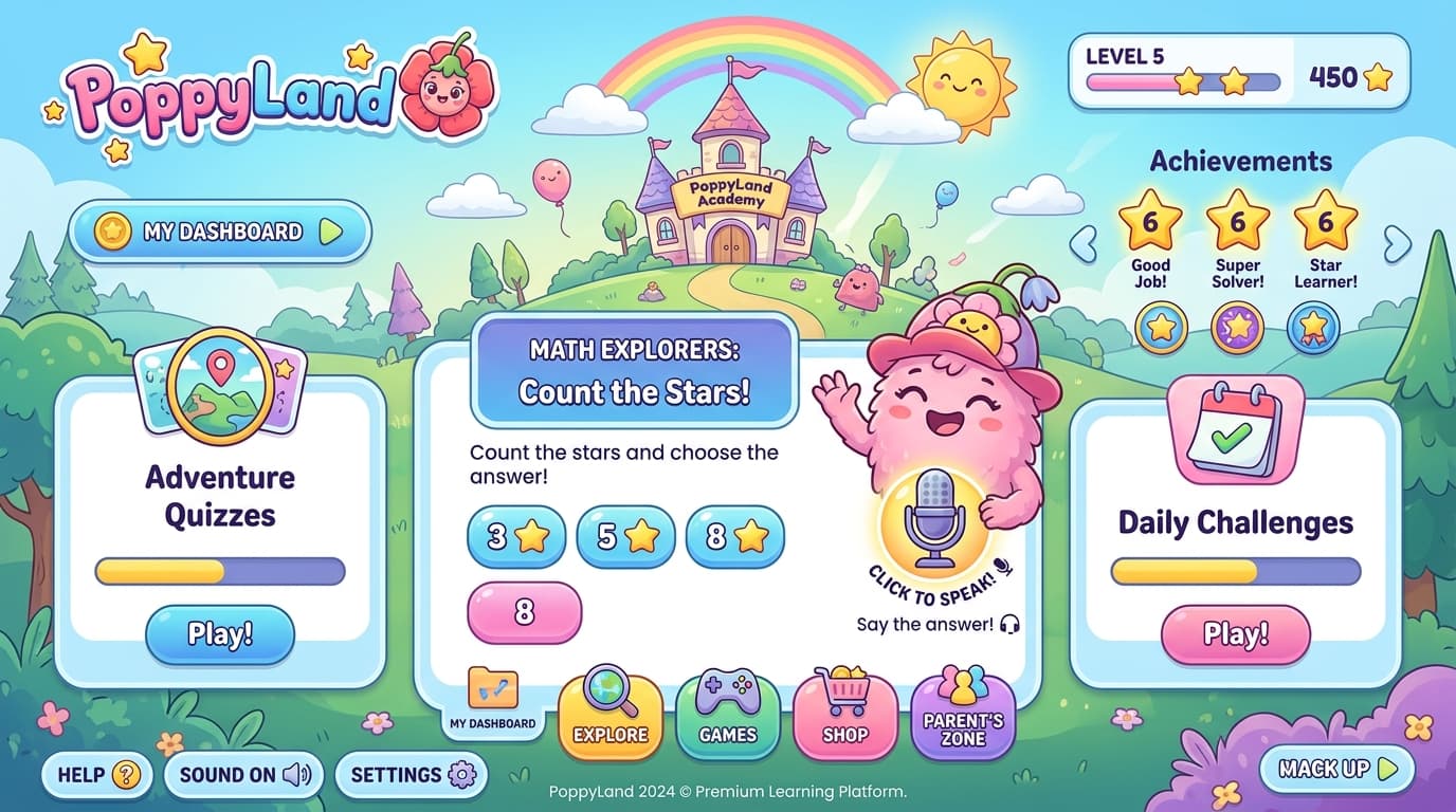 PoppyLand: Kids EdTech Platform