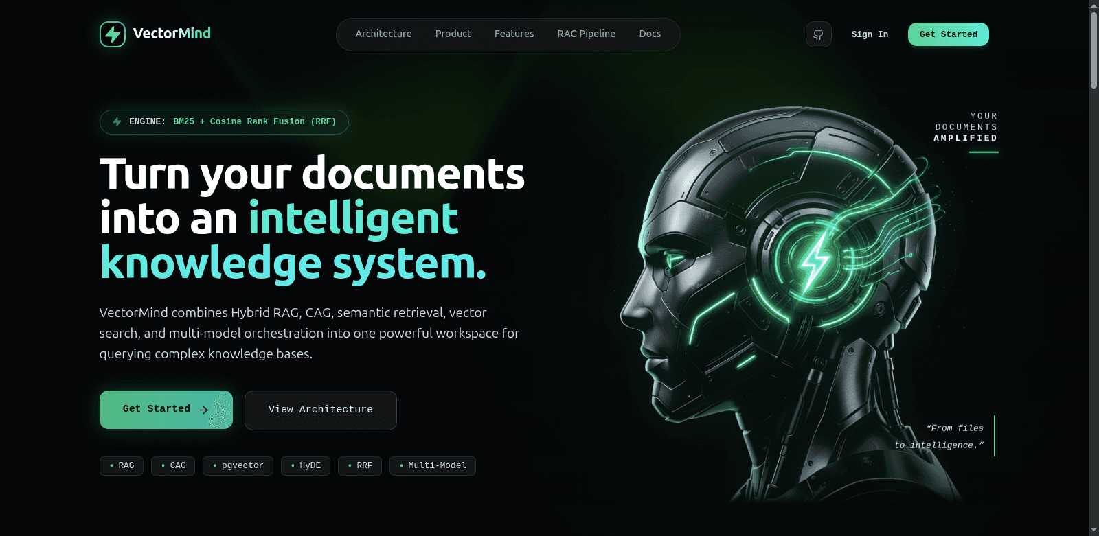 VectorMind: Hybrid RAG & CAG
